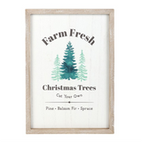 Farm Fresh Christmas Trees Framed Wall Art Print