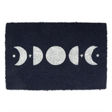 Dark Blue Moon Phase Doormat — Celestial Indoor Mat