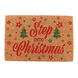 Natural Step Into Christmas Doormat