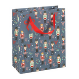 23cm Blue Nutcracker Print Gift Bag