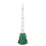 Green Fir Tree Candle Holder with Taper Candle