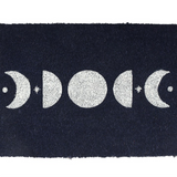 Dark Blue Moon Phase Doormat — Celestial Indoor Mat