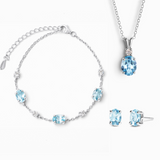 Essential Blue Topaz Jewellery Set in Sterling Silver