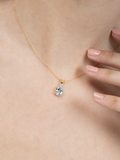 Complete Set - Blue Topaz Jewellery Set in 18k Gold Vermeil