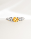Citrine Five Stone Ring in Sterling Silver