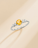 Citrine Five Stone Ring in Sterling Silver