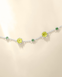 Emerald & Peridot Jewellery Set in Sterling Silver