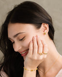 Peridot Oval Stud Earrings in 18k Gold Vermeil