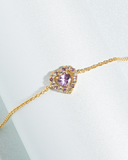 Purple Heart Lavender Amethyst Jewellery Set in 18k Gold Vermeil