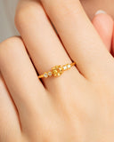Citrine Five Stone Ring in 18k Gold Vermeil