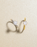 1 ct Round Solitaire Moissanite Engagement Ring in 18k Gold Vermeil