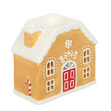 Candy Cane Gingerbread House Ceramic Oil Burner and Wax Warmer