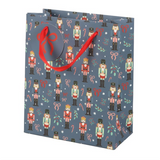 23cm Blue Nutcracker Print Gift Bag