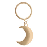 Blue Moon Phase Crescent Moon Keyring — Celestial Enamel Charm