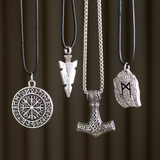 Vegvisir Viking Compass Viking Cord Necklace