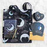 Set of 8 Moon Phase Cards with Wooden Stand