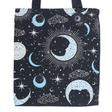 Blue Moon Print Tote Bag — Celestial Everyday Carry
