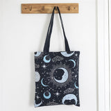Blue Moon Print Tote Bag — Celestial Everyday Carry
