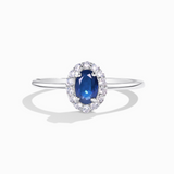 Blue Sapphire Ring in Sterling Silver
