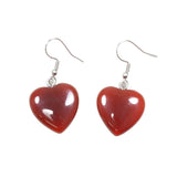 Carnelian Heart Earrings — Embodied Love & Confidence
