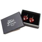 Carnelian Heart Earrings — Embodied Love & Confidence