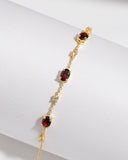 Essential Garnet Jewellery Set in 18k Gold Vermeil