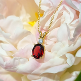 Essential Garnet Jewellery Set in 18k Gold Vermeil