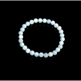 Aquamarine Gemstone Bracelet - Small Bead
