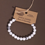 Power Bracelet- White Jasper