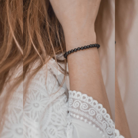 Tourmaline Gemstone Bracelet - Small Bead