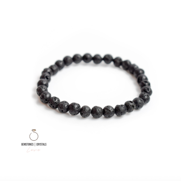Volcanic Stone Bracelet - Small Bead
