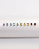 Blue Topaz Oval Stud Earrings in Sterling Silver