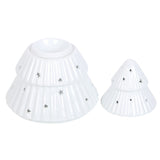 White Christmas Tree Ceramic Oil Burner
