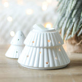 White Christmas Tree Ceramic Oil Burner