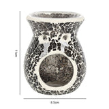 Small Gunmetal Grey Crackle Oil Burner and Wax Warmer