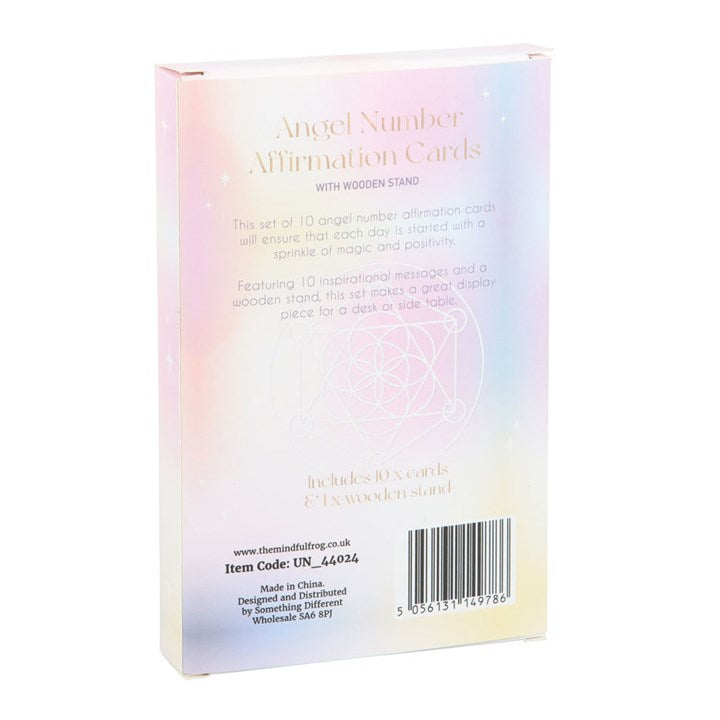 Angel Number Affirmation Cards with Stand