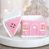 Pink Gingerbread House Ceramic Oil Burner