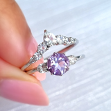 Selene Lavender Amethyst Ring Set in Sterling Silver
