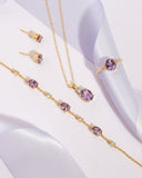 Essential Amethyst Jewellery Set in 18k Gold Vermeil