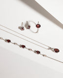 Mini Set 1 - Garnet Jewellery Set in Sterling Silver
