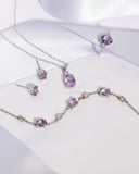 Complete Set - Amethyst Jewellery Set in Sterling Silver