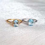 Sky Blue Topaz Ring in Sterling Silver