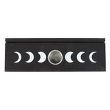 Black Moon Phase Tarot Card Stand Tealight Holder