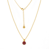 Charis Round Ruby Gemstone Necklace — Artisan Handcrafted