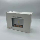 White Blaze Aroma Diffuser - Himalayan Salt Chamber - USB-C - Flame Effect (Salt included)