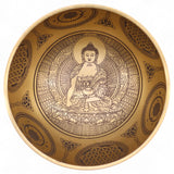 Pure Brass Etched Buddha Singing Bowls Set of 4 Meditation Sound Bowls