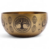 Pure Brass Etched Buddha Singing Bowls Set of 4 Meditation Sound Bowls