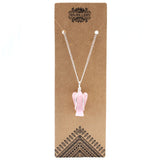 Rose Quartz Guardian Angel Pendant — Love & Emotional Healing