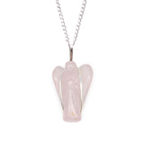 Rose Quartz Guardian Angel Pendant — Love & Emotional Healing