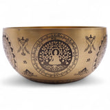 Pure Brass Etched Yogi Singing Bowls Set of 4 Meditation Sound Bowls